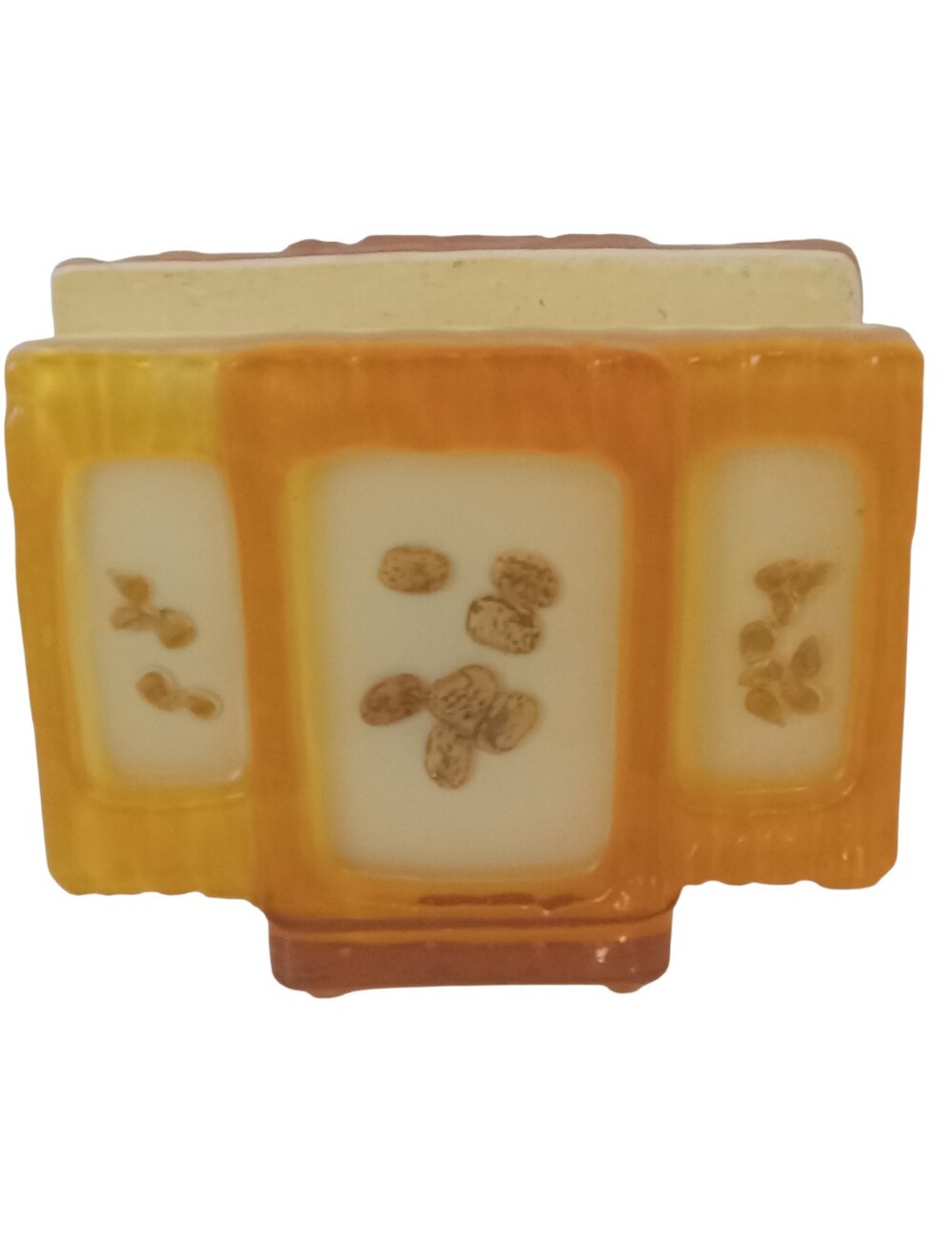 Vintage Lucite Napkin Holder Grains Beans.Super cute!! Retro